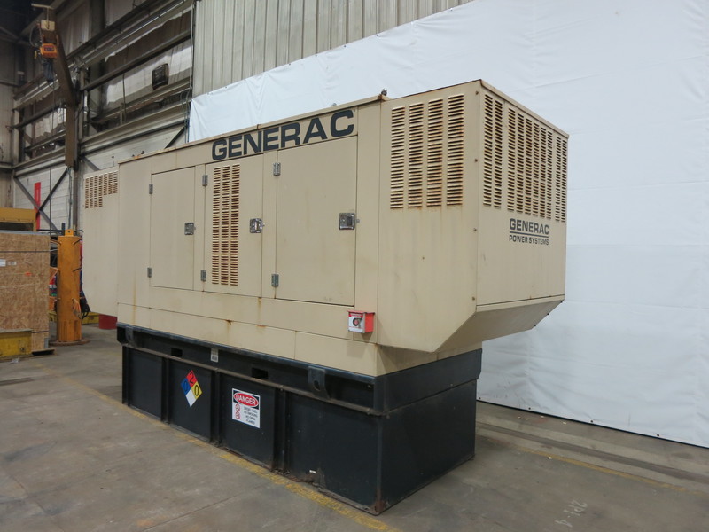 Used Generac John Deere 6090HF484 Diesel Generator, 212 Hrs