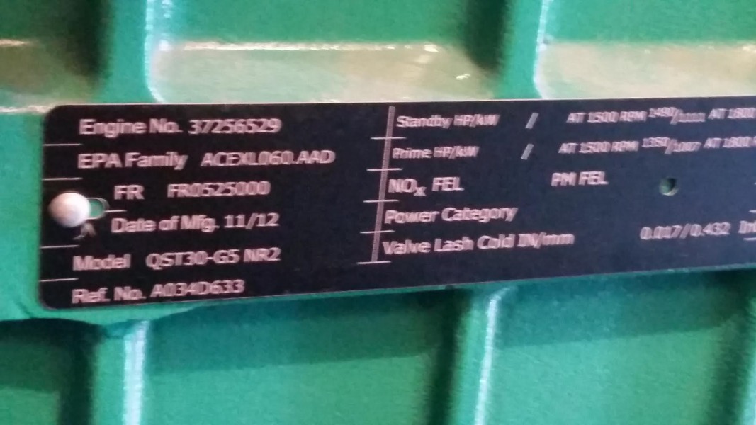 Used Cummins DQFAD Diesel Generator 225 hrs EPA Tier 2