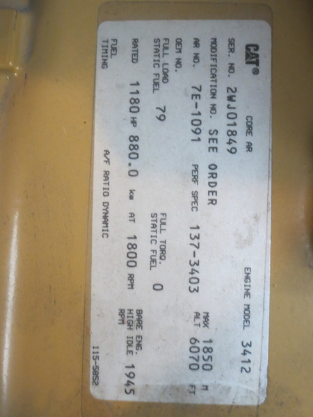 Used Caterpillar 3412 Diesel Generator, 352 Hrs