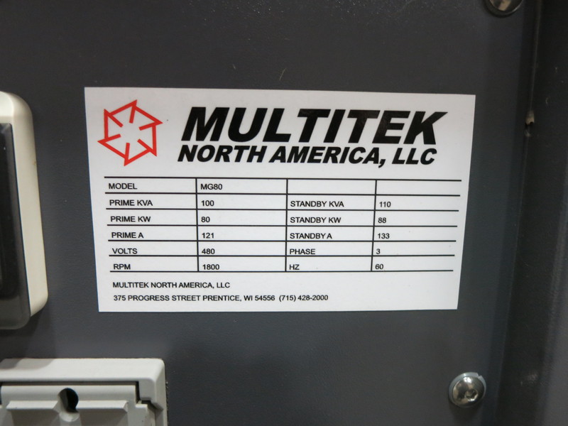 New Multitek MG80 Rental Grade Diesel Generator