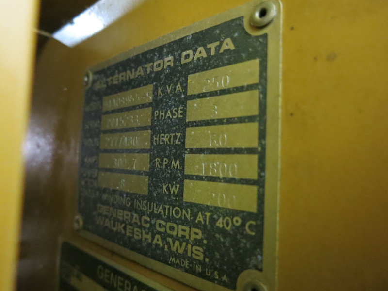 Used Caterpillar 3208 Diesel Generator, 667 Hrs