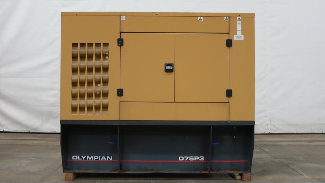 Used Caterpillar D75-P3 Diesel Generator, 62 Hrs