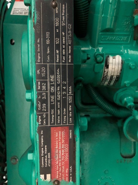 Used Cummins DGCB Diesel Generator, 490 Hrs