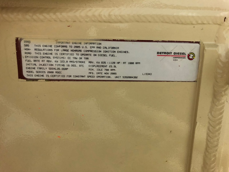 Used Kohler 750REOZDB Diesel Generator, 176 Hrs