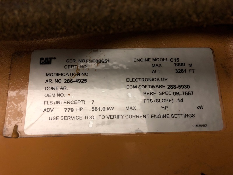 Used Caterpillar C15 Diesel Generator 236 Hrs