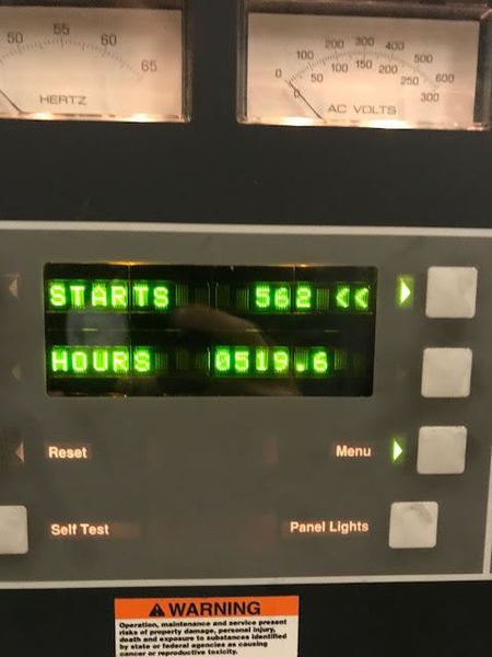 Used Cummins DFED KTA19-G4 Diesel Generator, 519 Hrs