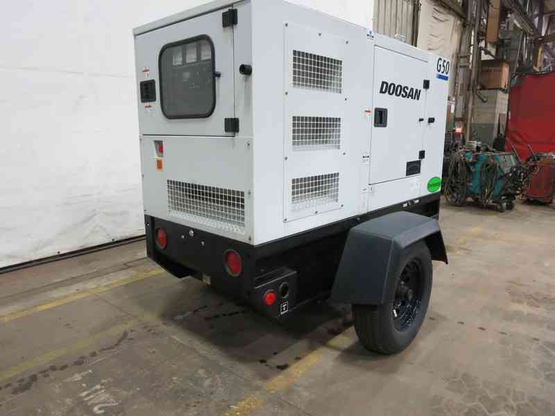 Used Doosan G50 Rental Grade Diesel Generator, 77 Hrs, EPA Tier 4 w/Warranty
