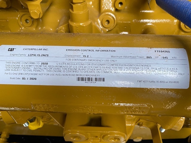 New Caterpillar C15 Diesel Generator 0 Hrs EPA Tier 2