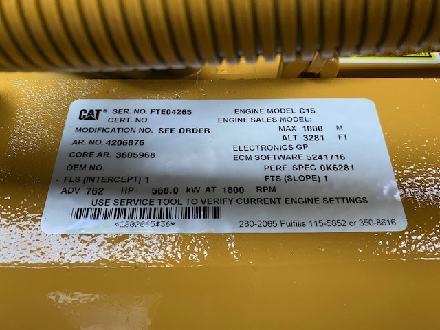 New Caterpillar C15 Diesel Generator 0 Hrs EPA Tier 2