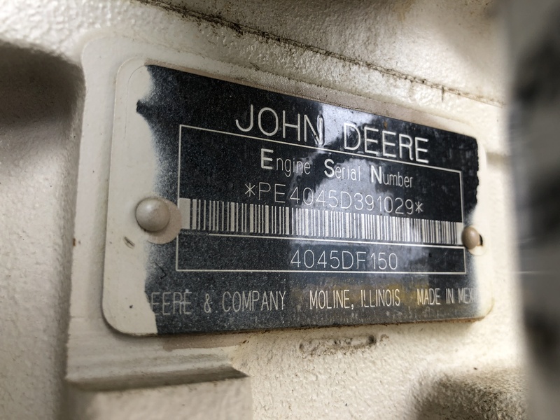 Used John Deere 40 kW Diesel Generator, 121 Hrs