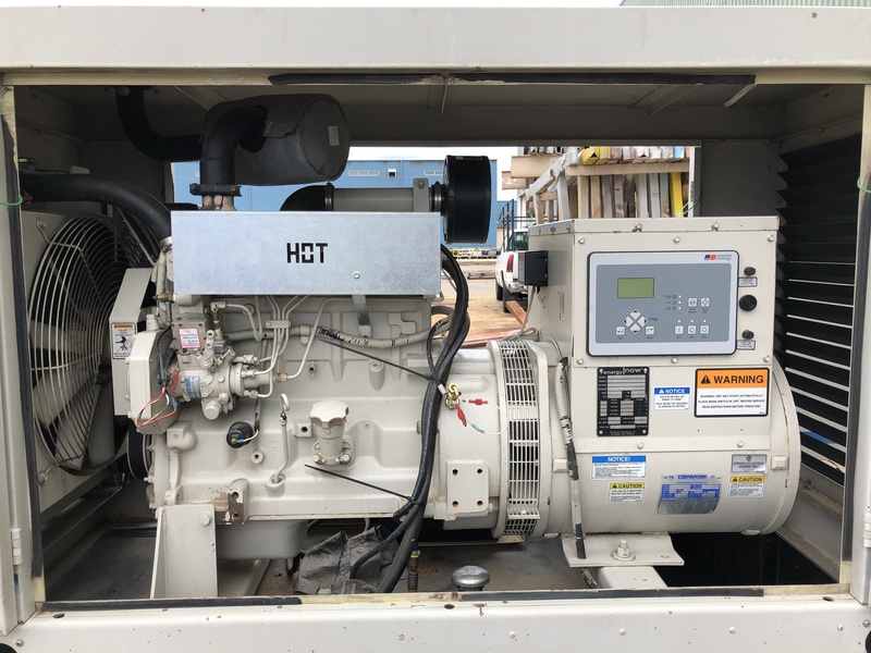 Used John Deere 40 kW Diesel Generator, 121 Hrs