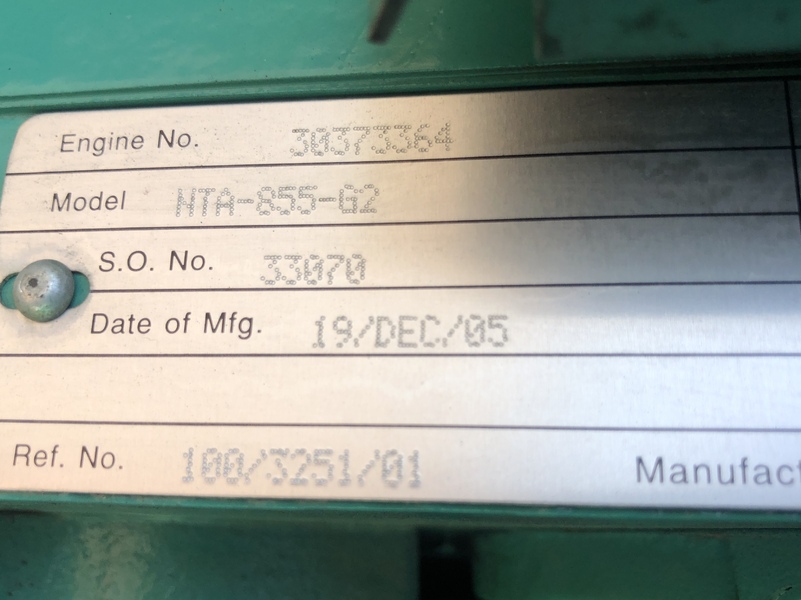 Used Cummins DFCB Diesel Generator, 241 Hrs