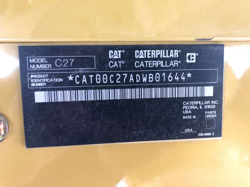Used Caterpillar C27 Diesel Generator 133 Hrs EPA Tier 2