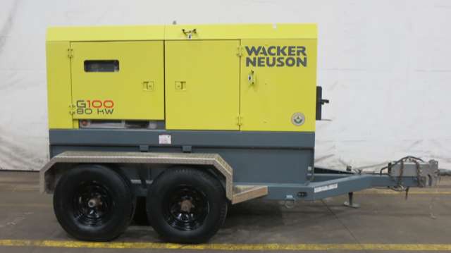 Used Wacker Neuson G100 Rental Grade Diesel Generator, 13587 Hrs, EPA Tier 3