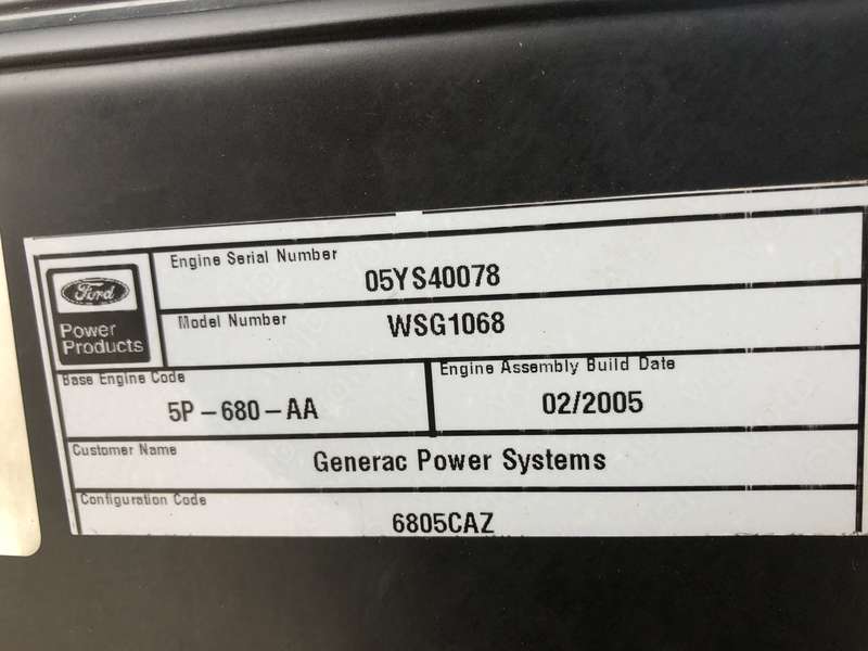 Used Generac SG100 Natural Gas / Propane Generator, 1 Hrs Single Phase