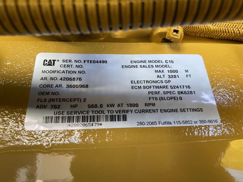 New Caterpillar C15 Diesel Generator 0 Hrs EPA Tier 2
