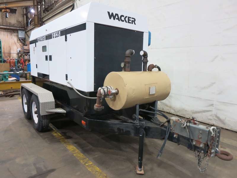 Used Wacker Neuson G125 Rental Grade Diesel Generator, 11407 Hrs, EPA Tier 3