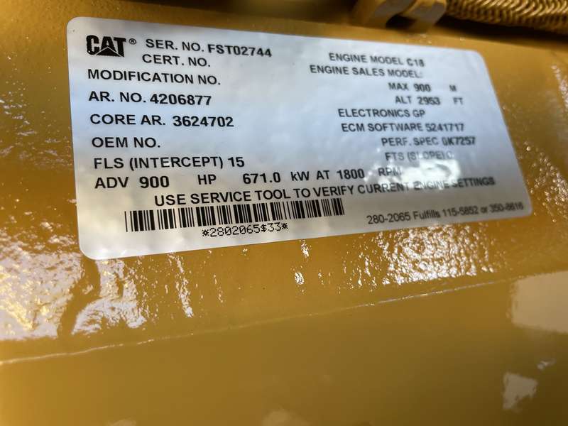 New Caterpillar C18 Diesel Generator 0 Hrs EPA Tier 2