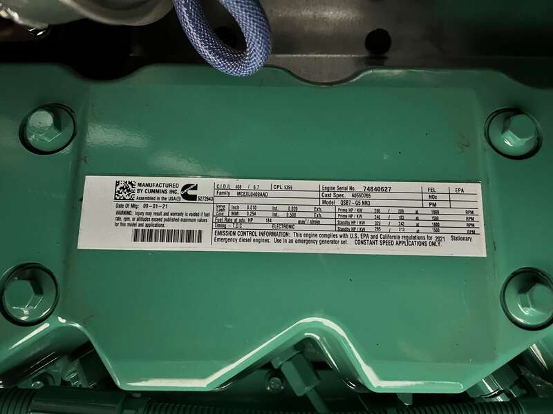 New Cummins C200D6D QSB7-G5 NR3 Diesel Generator, EPA Tier 3
