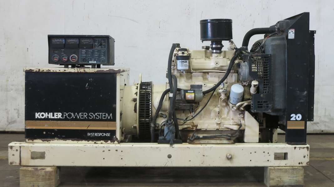 Used Kohler 20ROZJ John Deere 4039D Diesel Generator, 4608 Hrs