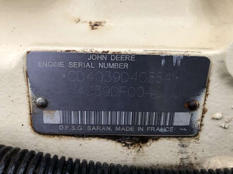 Used Kohler 20ROZJ John Deere 4039D Diesel Generator, 4608 Hrs