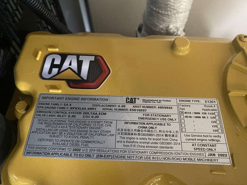 New Caterpillar C4.4 Diesel Generator 0 Hrs EPA Tier 3