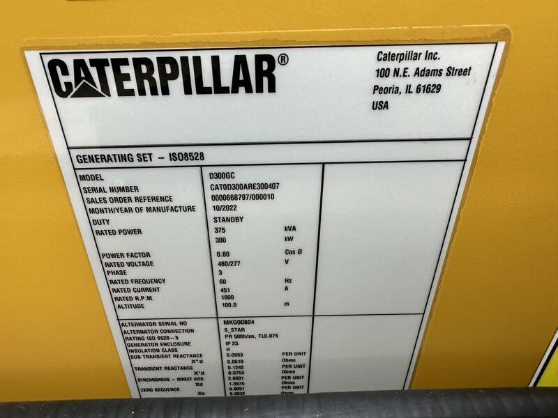 New Caterpillar C9 Diesel Generator 0 Hrs EPA Tier 3