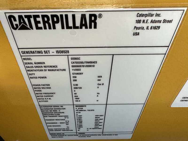 New Caterpillar C7.1 Diesel Generator 0 Hrs EPA Tier 3