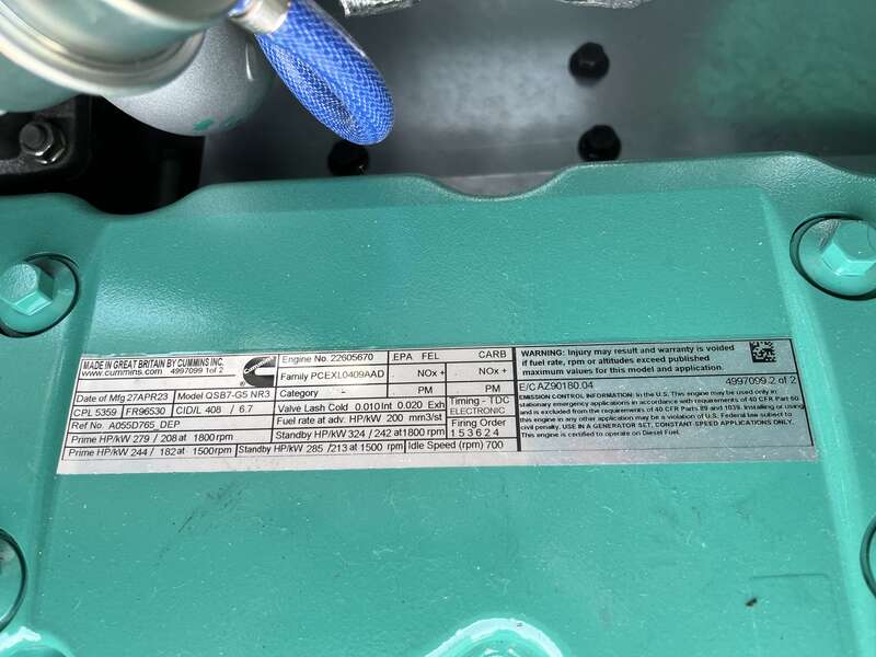New Cummins C150D6D QSB7-G5 NR3 Diesel Generator, EPA Tier 3