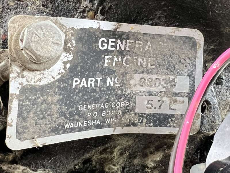 Used Generac SG045 Natural Gas / Propane Generator, 410 Hrs