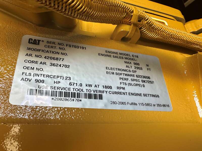 New Caterpillar C18 Diesel Generator 0 Hrs EPA Tier 2