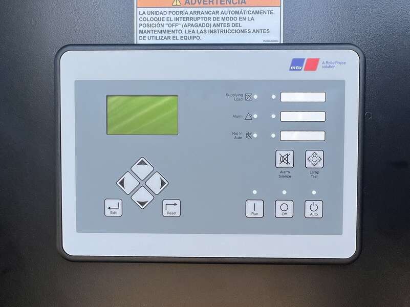 New MTU DS1000 16V2000G86S Diesel Generator, 0 Hrs, EPA Tier 2