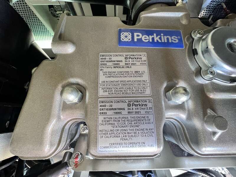 New Triton / Perkins 20 kW Diesel Generator 0 Hrs, EPA Tier 4i