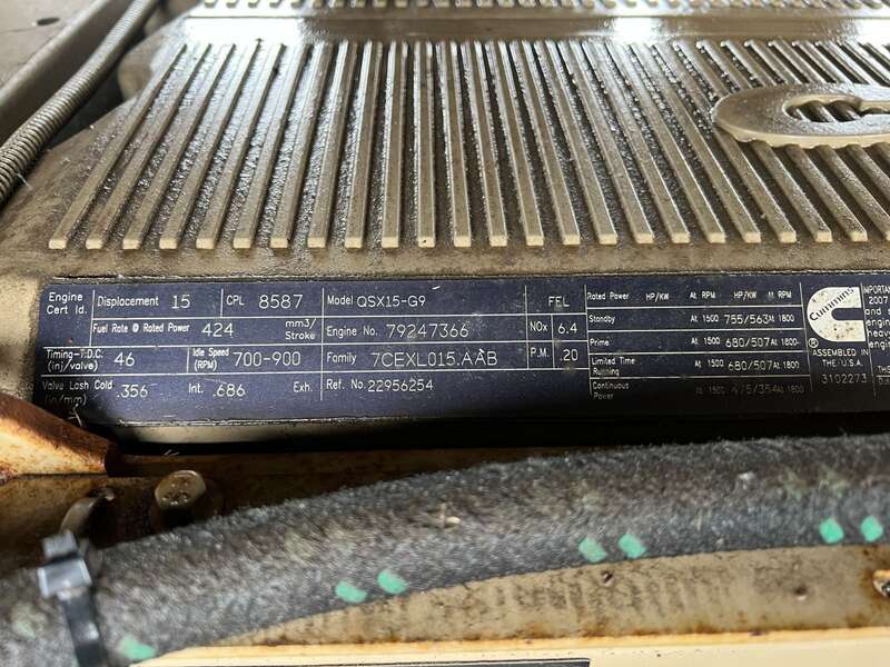 Used Doosan / Cummins G450 Rental Grade Diesel Generator, 7893 Hrs EPA Tier 2