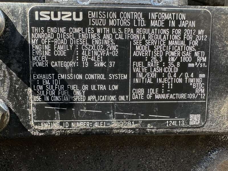 Used Winpower DR20 Isuzu BV-4LE1 Rental Grade Diesel Generator 5889 Hrs EPA Tier 3