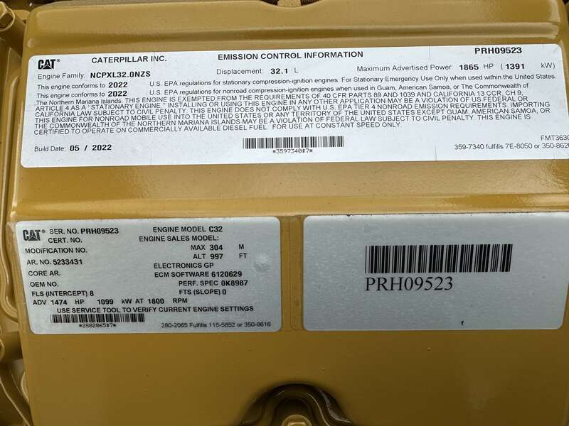 New Caterpillar C32 Diesel Generator 0 Hrs EPA Tier 2  