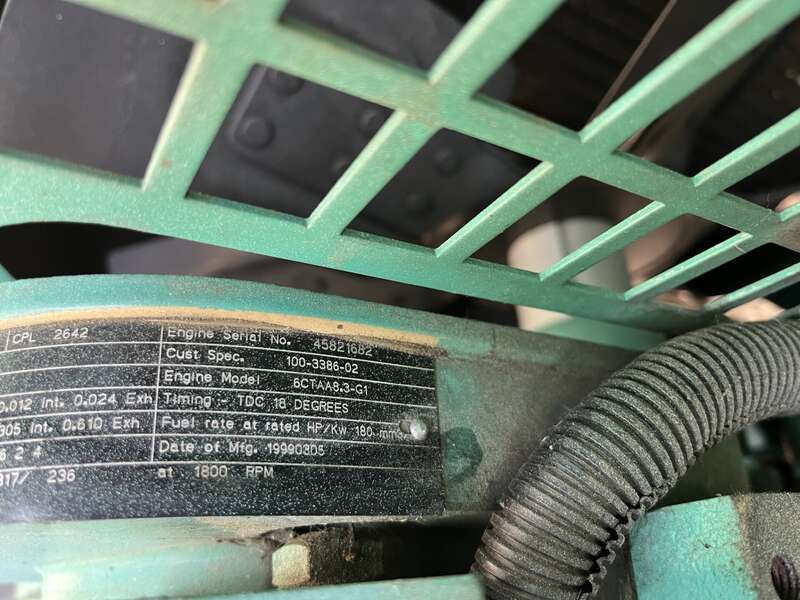 Used Cummins DGFC 6CTAA8.3-G1 Diesel Generator, 271 Hours