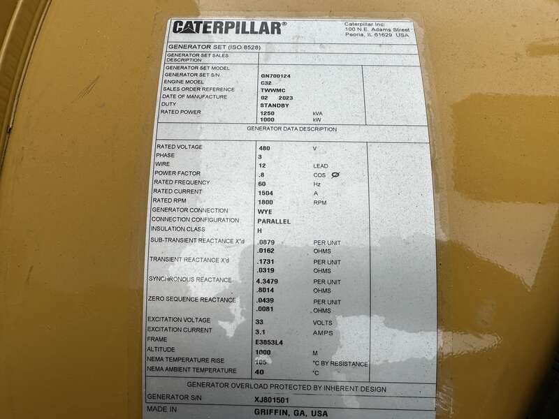New Caterpillar C32 Diesel Generator 0 Hrs EPA Tier 2  