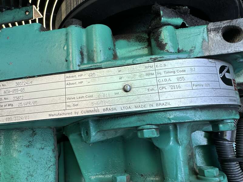 Used Cummins DFCE NTA855-G5 Diesel Generator, 395 Hrs