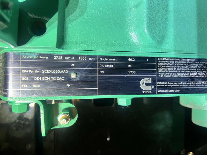 New Cummins DQKAN Diesel Generator, EPA Tier 2