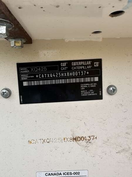 Used Caterpillar XQ425 Rental Grade Diesel Generator, 1703 Hrs, EPA Tier 4F