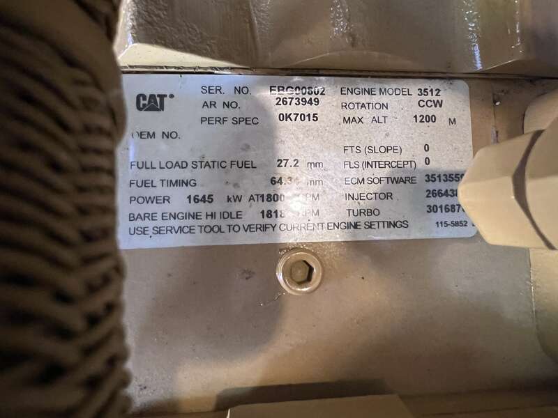 Used Caterpillar 3512C Diesel Generator, 403 Hrs, EPA Tier 2