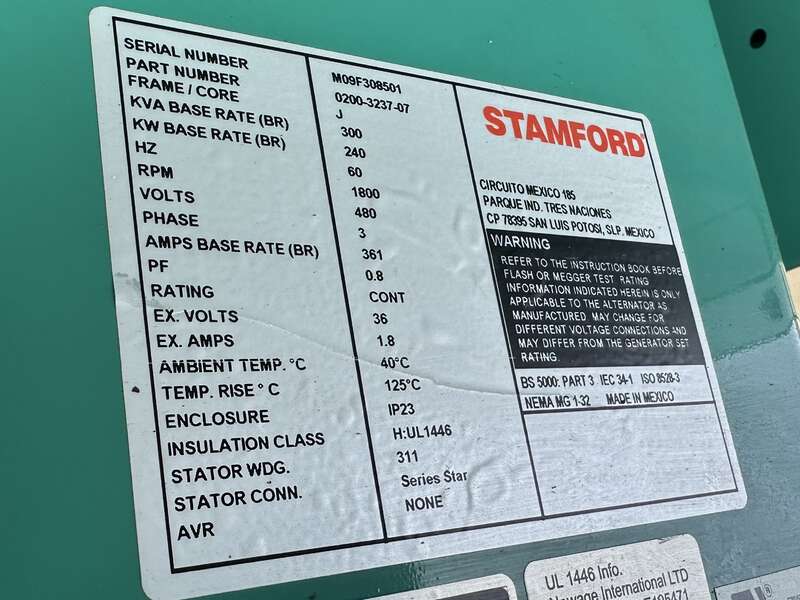 Used Cummins DSGAC QSB7-G3 NR3 Diesel Generator, 182 Hrs, EPA Tier 3
