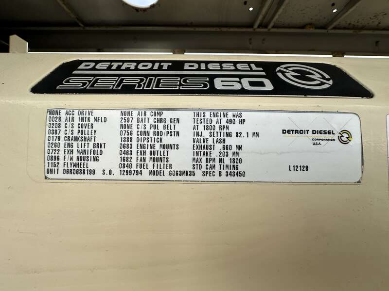 Used Kohler 300REOZD Detroit Diesel Series 60 14L  Diesel Generator,  591 Hrs.