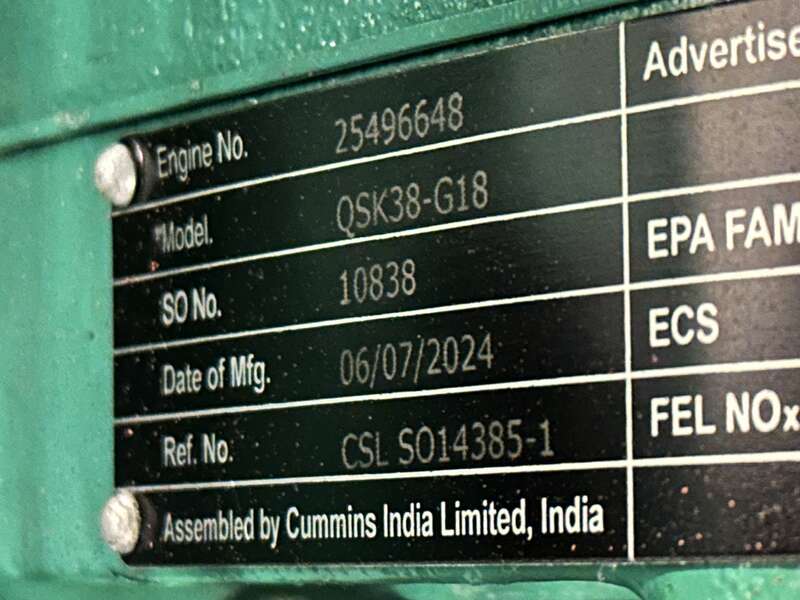 New Cummins C1500D6E Diesel Generator, 0 Hrs, EPA Tier 2