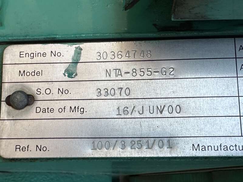 Used Cummins DFCB Diesel Generator, 326 Hrs