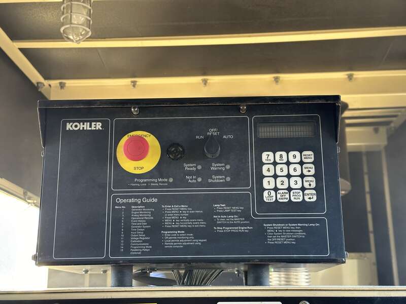 Used Kohler 500REOZVB TWD1643GE Diesel Generator, 412 Hrs, EPA Tier 2