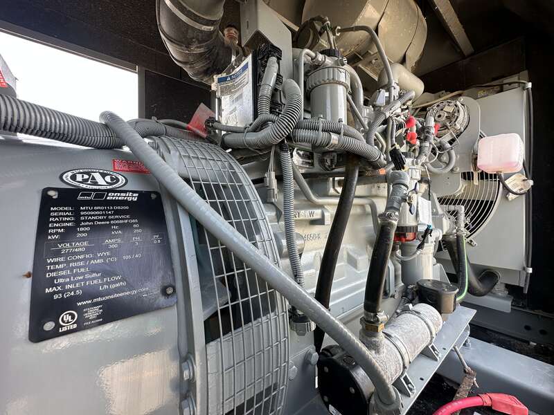 Used MTU DS200 Diesel Generator, 34 Hrs, EPA Tier 3