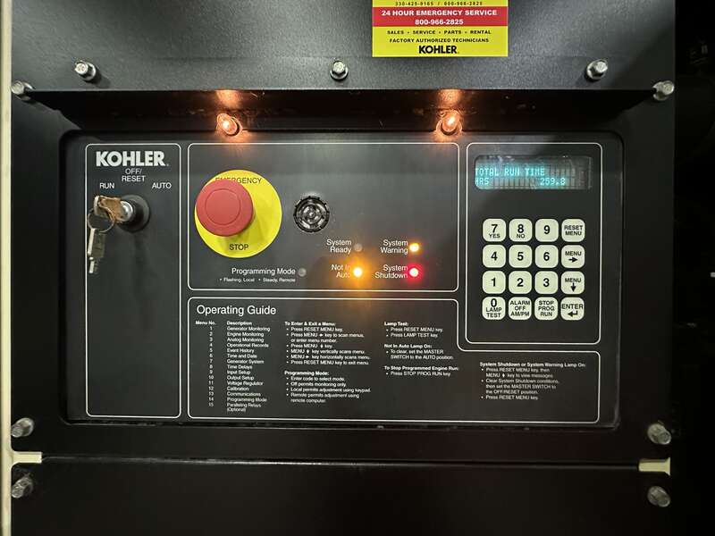 Used Kohler 350REOZJ John Deere 6135HF485 Diesel Generator, 261 Hrs, EPA Tier 3